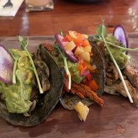 3 tacos  at La Hoja Verde in Tulum