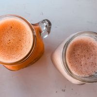 Smoothies at La Hoja Verde in Tulum