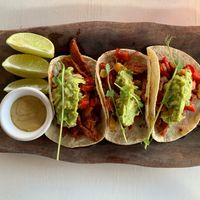 Tacos pastor at La Hoja Verde in Tulum