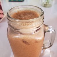 Cinnamon tamarind juice at La Hoja Verde in Tulum