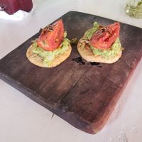 Veggie gorditas at La Hoja Verde in Tulum