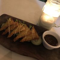 wontons at La Hoja Verde in Tulum