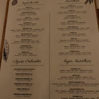 Drinks Menu at La Hoja Verde in Tulum