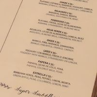 Smoothie menu  at La Hoja Verde in Tulum