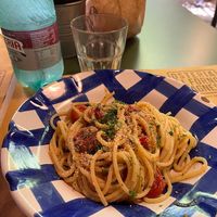 Pasta pomodorini, pangrattato e prezzemolo at Osteria al Forno di Agnese in Viterbo