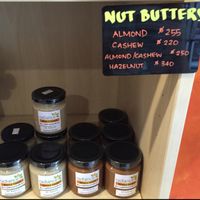 Nut butters at Radiance Wholefoods in Bangkok