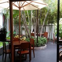 zen garden sitting area at Hum Vegetarian - District 3 in Ho Chi Minh City