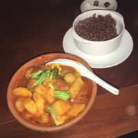 young jicama wit tofu in clay pot VND 90 at Hum Vegetarian - District 3 in Ho Chi Minh City