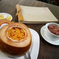 mushroom curry in coconut at Hum Vegetarian - District 3 in Ho Chi Minh City