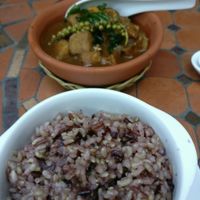 Taro with lemongrass and a side of brown rice at Hum Vegetarian - District 3 in Ho Chi Minh City