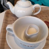 Decaf tea with oat milk (August 2023) at Costa Coffee in York