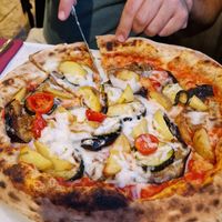 Ortosana with vegan cheese at Sazi e Sani in Catania