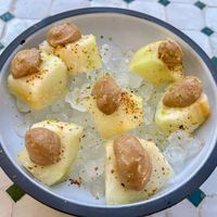 Marinated Melon  at Lassala in Mallorca