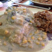 Biscuits & Gravy w/ a side of Jackfruit Barbacoa at Bragg's Factory Diner in Phoenix