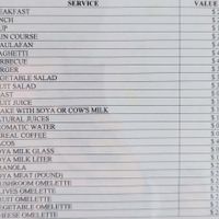 Menu, March 2023 at Restaurante Vegetariano Zuvar in Puyo