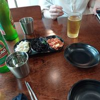 Free appetisers while dinner is cooked.😋 at Vegan Kitchen - 비건 키친 in Seoul