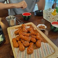 Vegan garlic chicken at Vegan Kitchen - 비건 키친 in Seoul