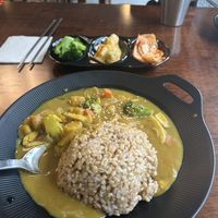 Curry and rice - delicious!  at Vegan Kitchen - 비건 키친 in Seoul