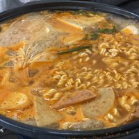 Budae Jjigae, the army soup😄  at Vegan Kitchen - 비건 키친 in Seoul