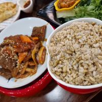 Rice Beef and Salad at Vegan Kitchen - 비건 키친 in Seoul