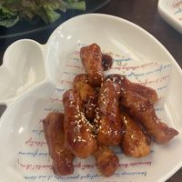 korean seasoned fried chicken   at Vegan Kitchen - 비건 키친 in Seoul