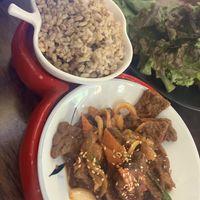 the bulgur with „beef"  at Vegan Kitchen - 비건 키친 in Seoul