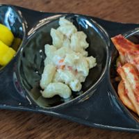 Sides, including kimchi at Vegan Kitchen - 비건 키친 in Seoul