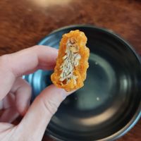 Inside of the fried chicken at Vegan Kitchen - 비건 키친 in Seoul
