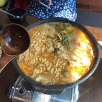 Korean soft tofu stew  at Vegan Kitchen - 비건 키친 in Seoul