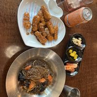 Japchae and Garlic fried ricee  at Vegan Kitchen - 비건 키친 in Seoul
