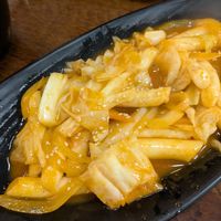 Ddeokbeokki (we asked for les spicy) at Vegan Kitchen - 비건 키친 in Seoul