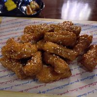 Garlic fried chicken - must try at Vegan Kitchen - 비건 키친 in Seoul