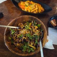 Tteokkbokki and bibimbap at Vegan Kitchen - 비건 키친 in Seoul