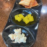 Comes with all meals and silverware is under the table  at Vegan Kitchen - 비건 키친 in Seoul