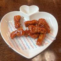 Soy chicken thing it was amazing I almost ordered more but was full  at Vegan Kitchen - 비건 키친 in Seoul
