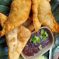 Mushroom wontons at Yaya's Thai Street Food in Augsburg