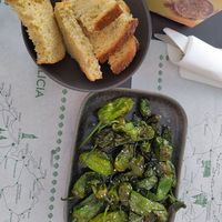 Peppers surprise - mild or wild? at O Fento Gastrobar in Vigo