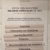 Vegan menu  at Gioelia Cremeria - Madrid Atocha in Madrid