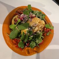 Cauliflower steak with lots of paprika dip    at Macok bisztró in Eger