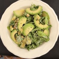 The vegan kale Caesar salad !  at L'Espai in Tossa De Mar