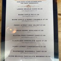 The menu during Aug 23 (3/3) at Perry Street Market Cafe in Cork