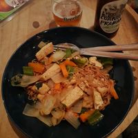 Stir-fried noodles with tofu at Yuni Yupoun  in Luang Prabang