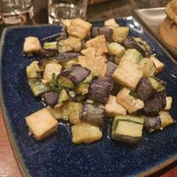 Tofu and eggplant at Yuni Yupoun  in Luang Prabang