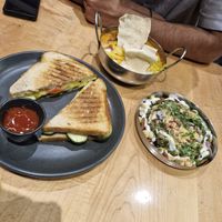Veg Grilled Sandwich - Papdi Chaat - Paneer Makhani at Somewhere in Brum in Birmingham