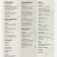 Huidige menu at Fort de Gagel in Utrecht