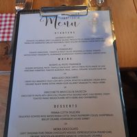 The current set menu, ask in advance for vegan options at La Trattoria in Saint-severin
