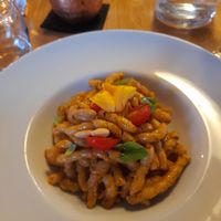 Tomato pesto pasta, so good! at La Trattoria in Saint-severin