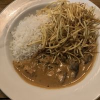 Vegan stroganoff. Yum!  at Joaquina - Leme  in Rio De Janeiro