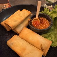 Spring rolls with a sweet and sour sauce   at Krapook Khao in Sao Paulo