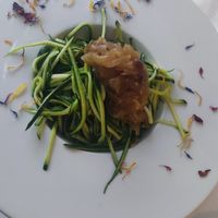 Noodles made from zucchini at Ristorante Elvezia in Stresa